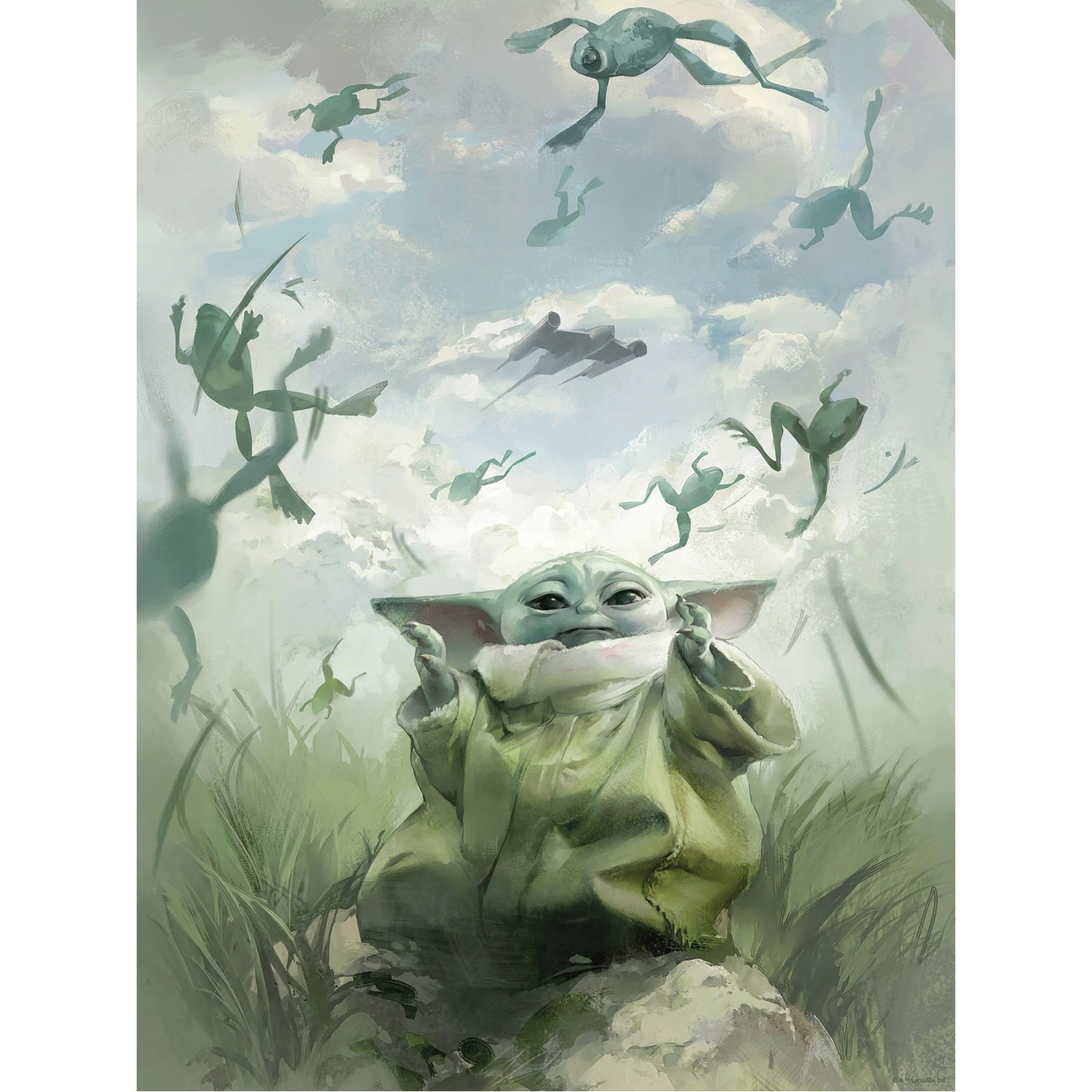 Komar Plakát Star Wars The Mandalorian Grogu Frogs 30 x 40 cm