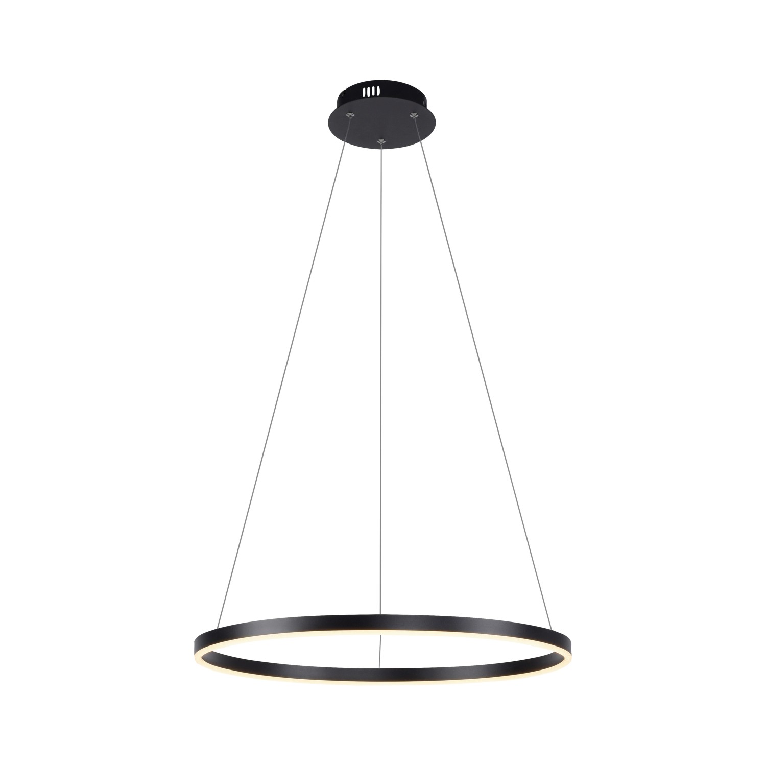 Just Light Závěsné LED svítidlo Ritus, 28W, 3650lm, antracitová, pr. 58,5 cm