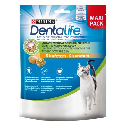 Purina Pochoutka pro kočky Dentalife Cat Maxi Pack kuře 60 g