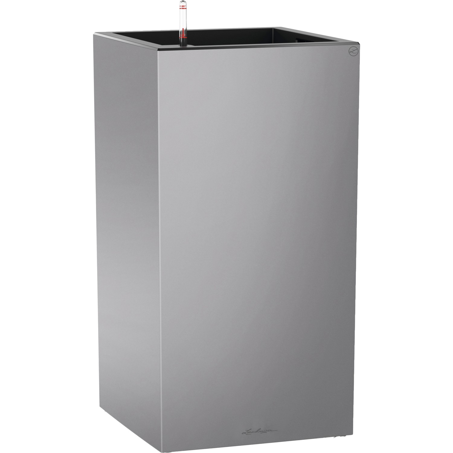 Lechuza Květináč Canto Premium 40 High, stříbrná metalická, 40 x 40 x 76 cm