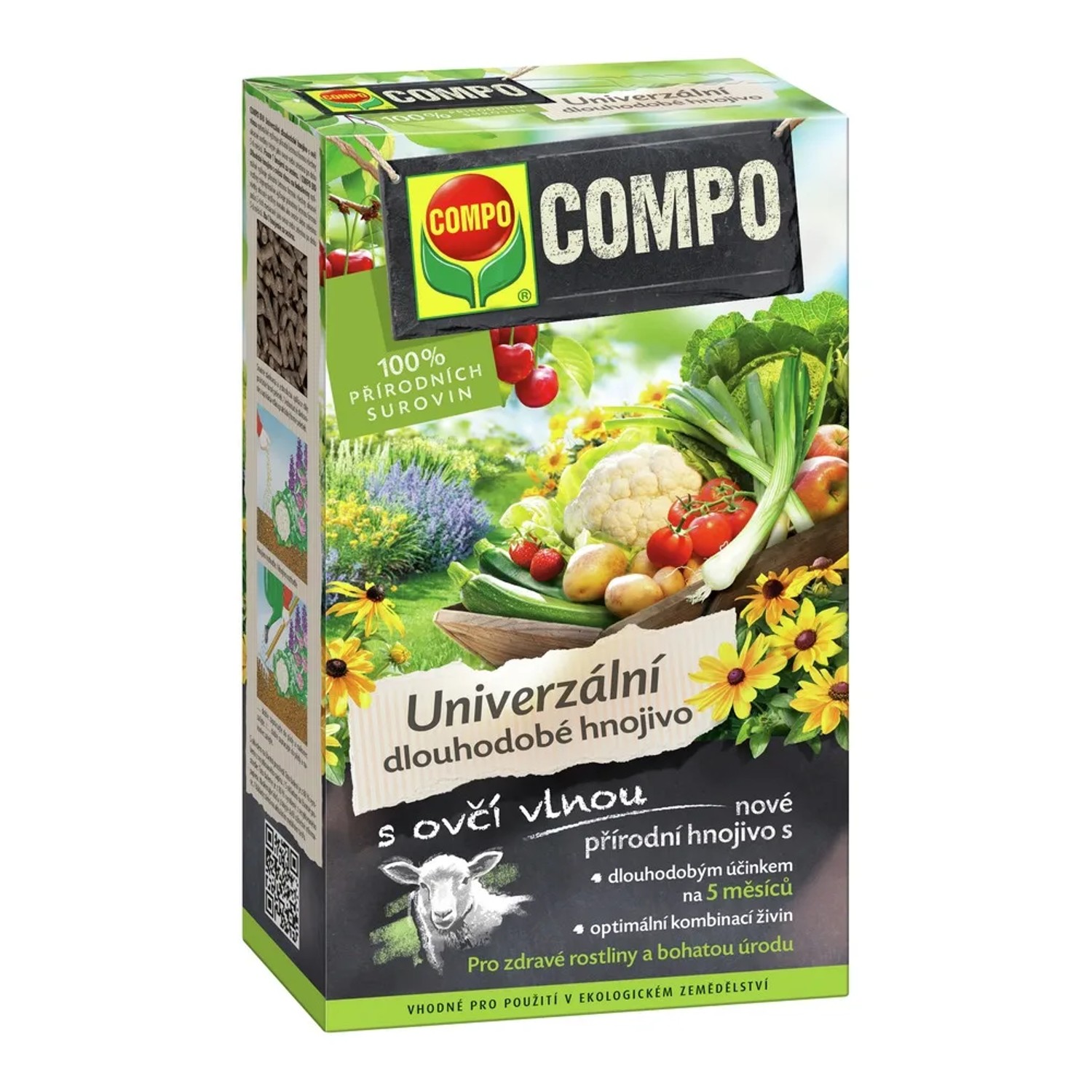 COMPO Univerzální dlouhodobé hnojivo s ovčí vlnou 750 g