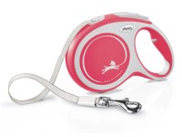 Flexi Páskové samonavíjecí vodítko New Comfort, vel. L, 50 kg, červená, 8 m