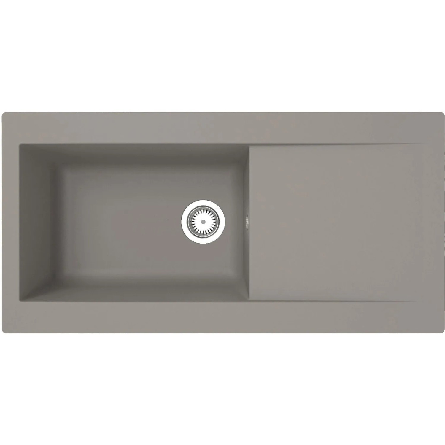 Respekta Kuchyňský dřez Mineralite Denver betonově šedý 100 x 50 cm