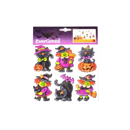 Okenní dekorace Halloween čarodějnice 230 x 185 mm