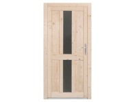 PANTO Dřevěné vedlejší vchodové dveře NET-506 přírodní smrk, 98 x 198 cm, P PANTO Dřevěné vedlejší vchodové dveře NET-506 přírodní smrk, 98 x 198 cm, P