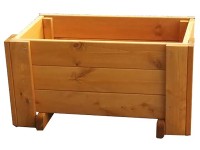 Gaspo Dřevěný truhlík Classic, medově hnědá, 37 x 66 x 37 cm