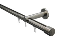 Gardinia Záclonová souprava Isa nerezová 1 tyč s pojezdem pr. 20 mm, 180 cm