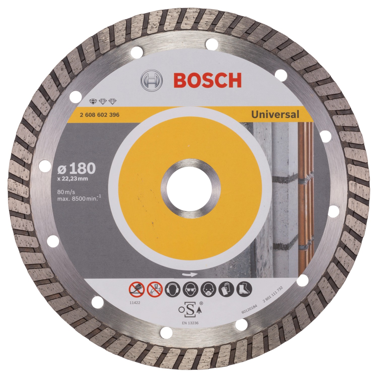 Bosch Diamantový dělicí kotouč Standard for Universal Turbo pr. 180 mm