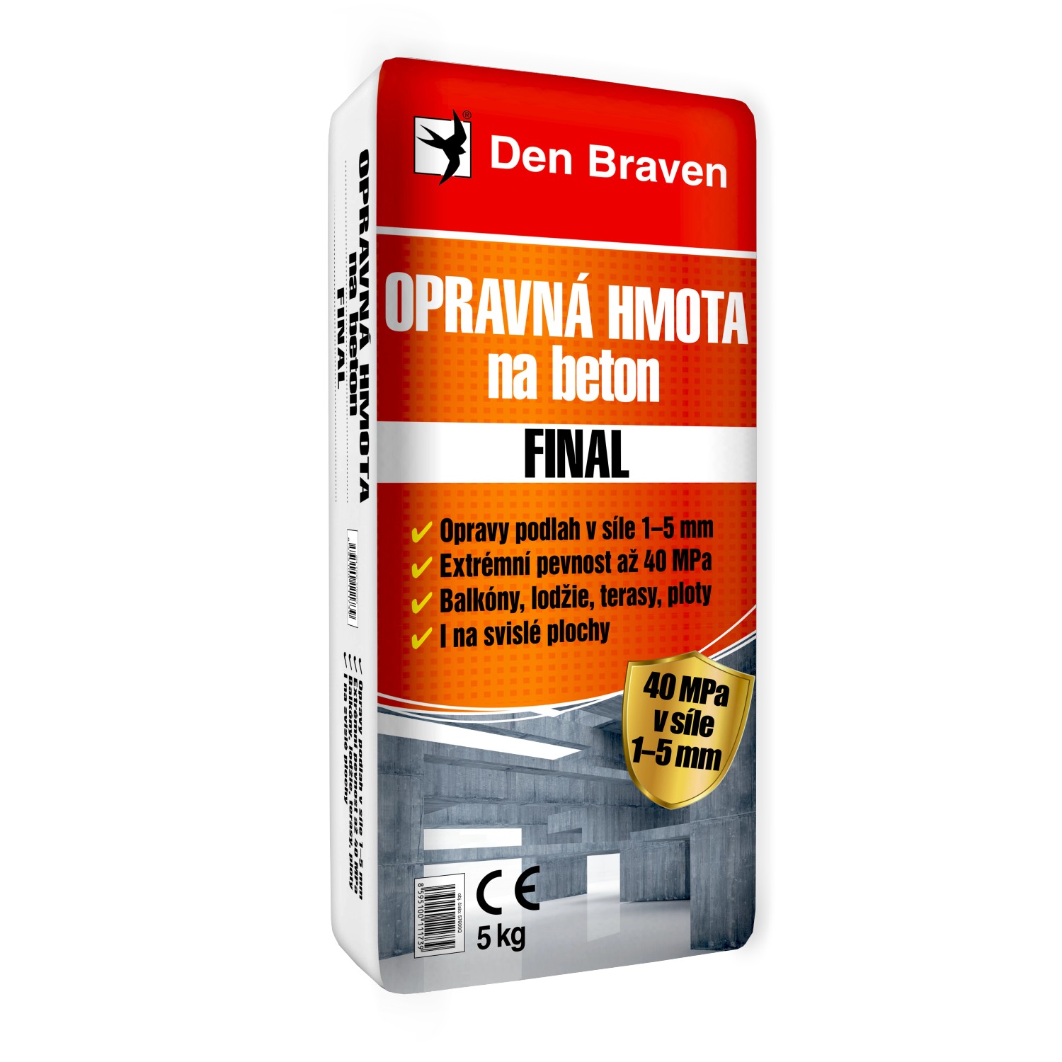 Den Braven Opravná hmota na beton FINAL, 5 kg