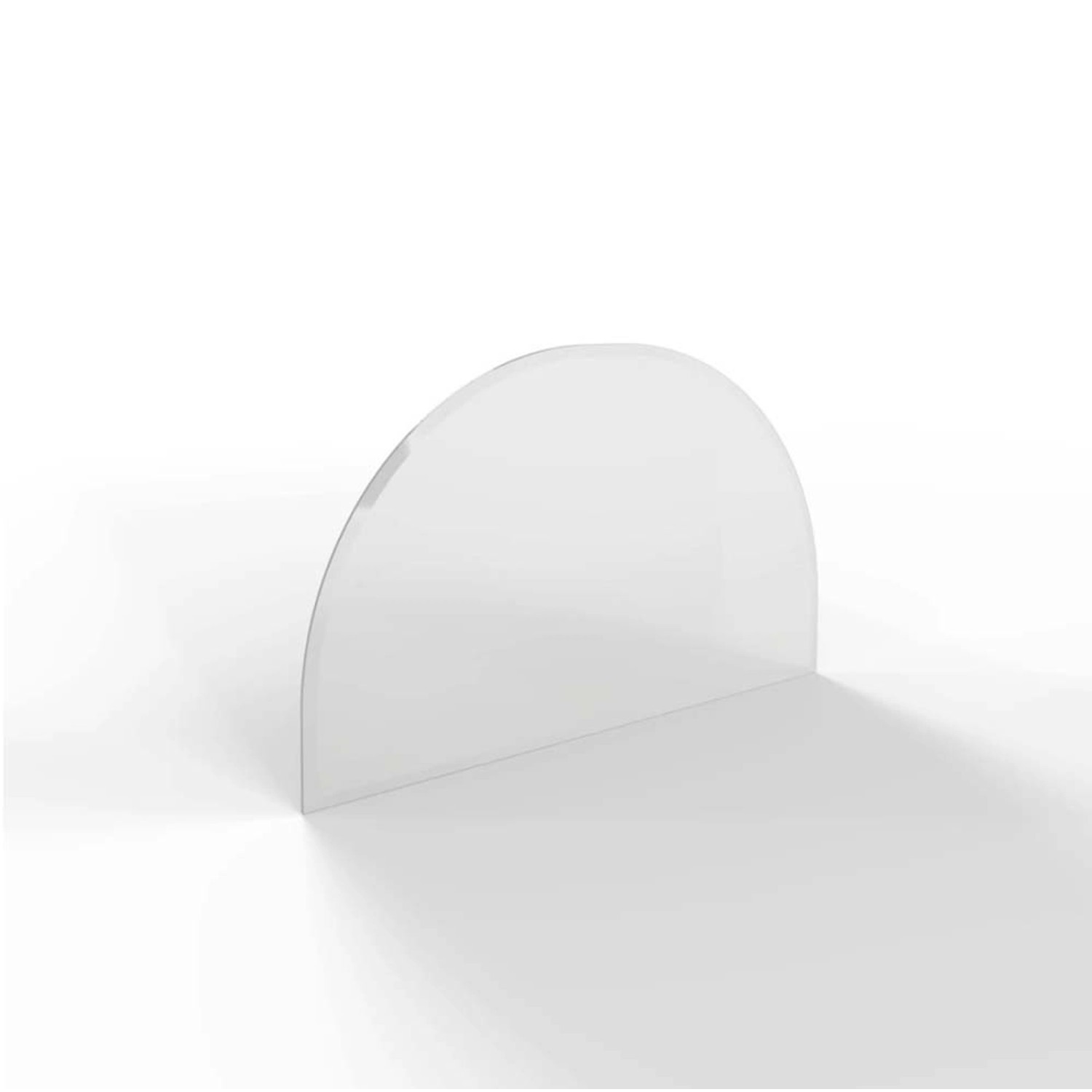 HS Flamingo Sklo pod kamna oblouk R350, čiré, 700 x 450 x 6 mm