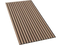 Denpanels Akustický panel WOOD Ořech přírodní MDF černá plsť 119,8 x 60 x 2 cm