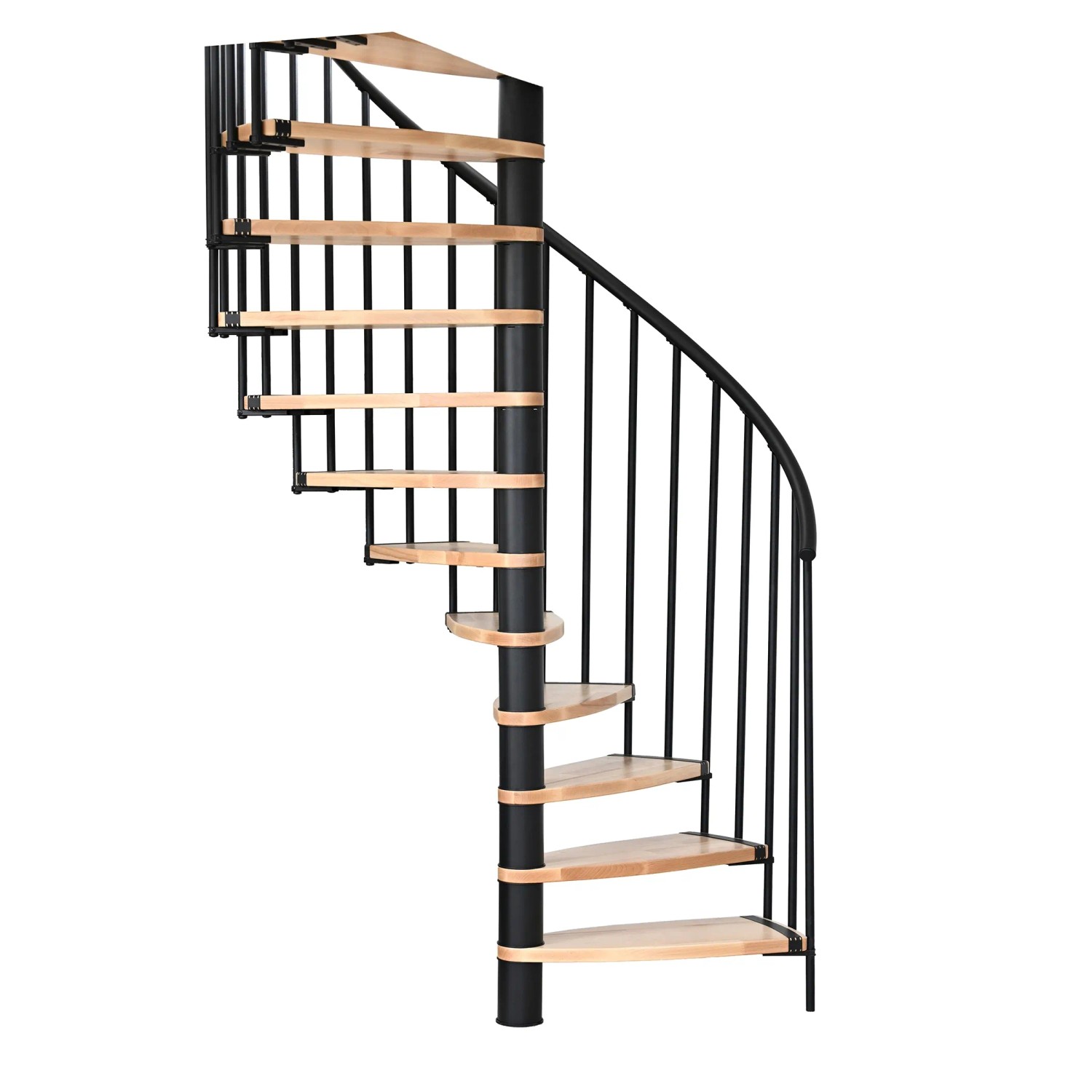 Minka STAIRS Prostorově točité schodiště Luna buk/černá 101-155 x 57-84 cm