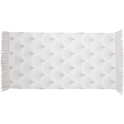 VLC Bavlněný koberec se vzorem bílo-mátový 60 x 120 cm