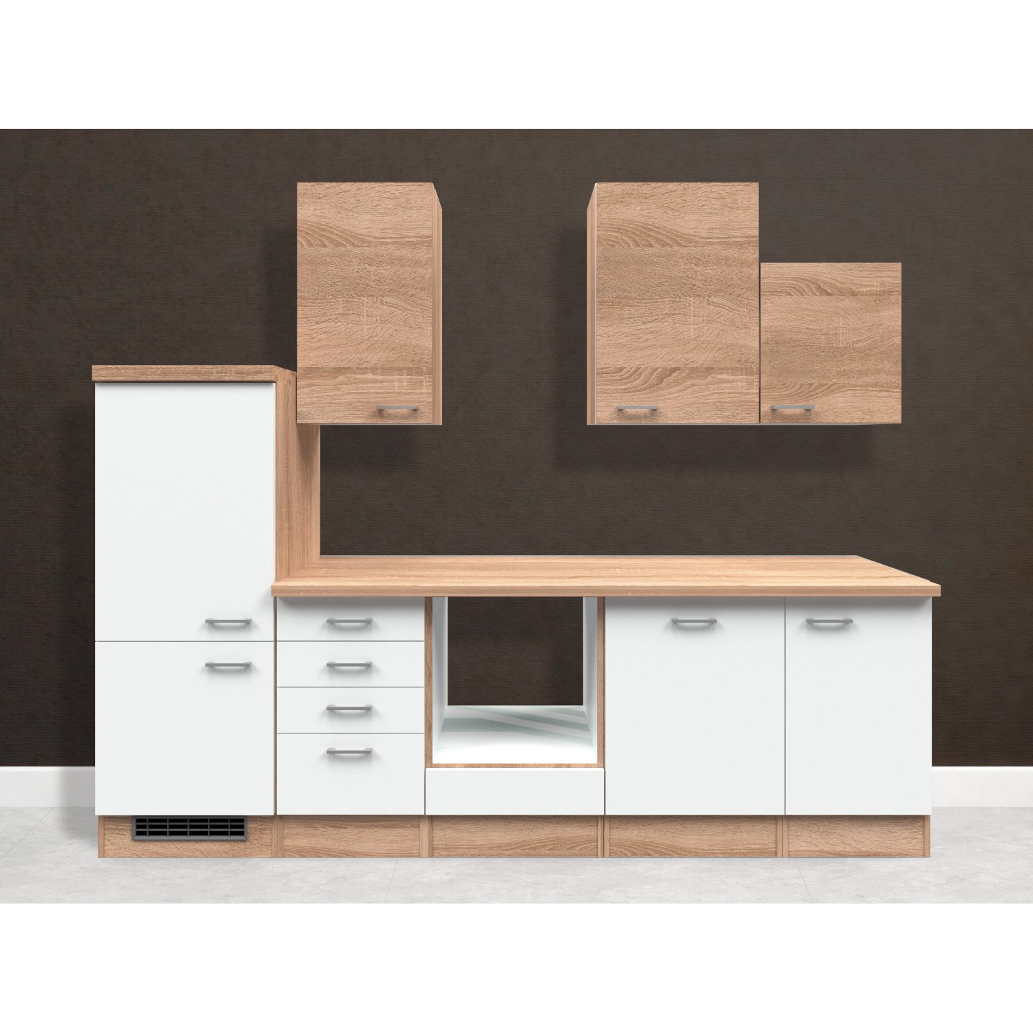 Flex-Well Kuchyně Florida 280 cm/typ 11 - bez el.spotřebičů a dřezu