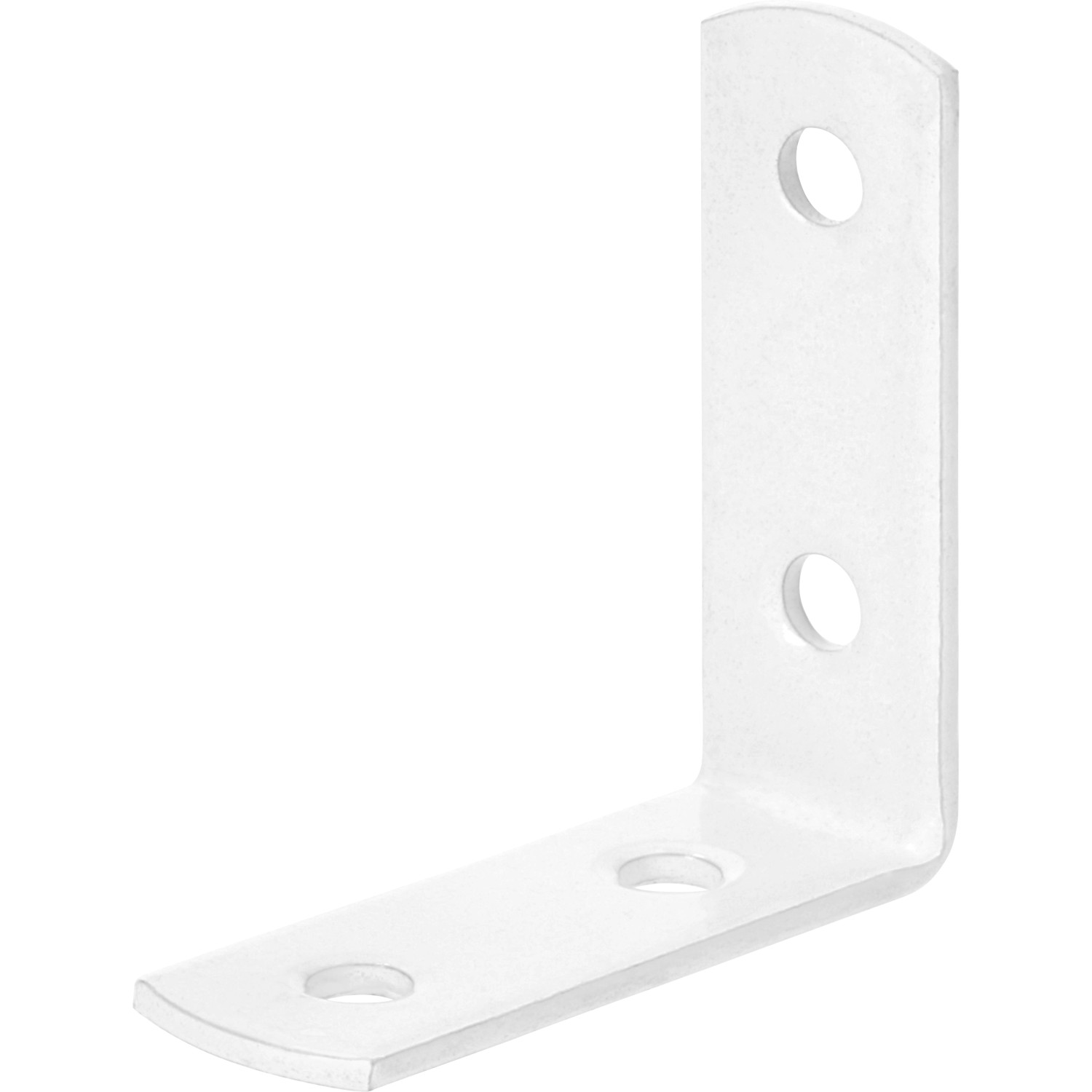 Nábytkový úhelník, bílý, práškový nástřik, 40 mm x 40 mm x 14 mm