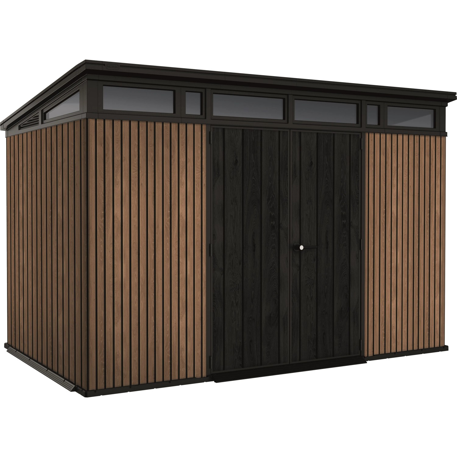 KETER Plastový zahradní domek Pent 11x7 Vertical, hnědá, 342 x 216 x 226 cm