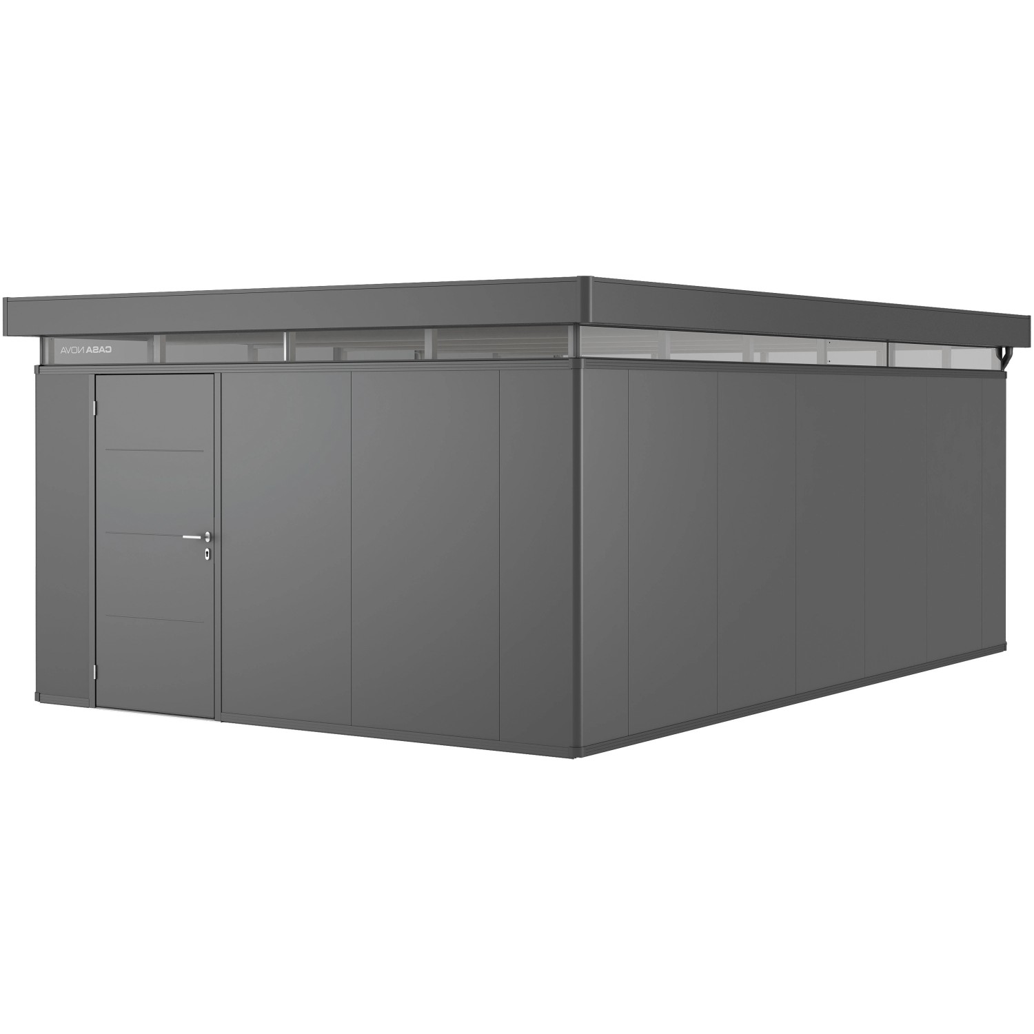 Biohort Plechový zahradní domek CasaNova 4 x 6 tmavě šedá, 630 x 430 cm, L