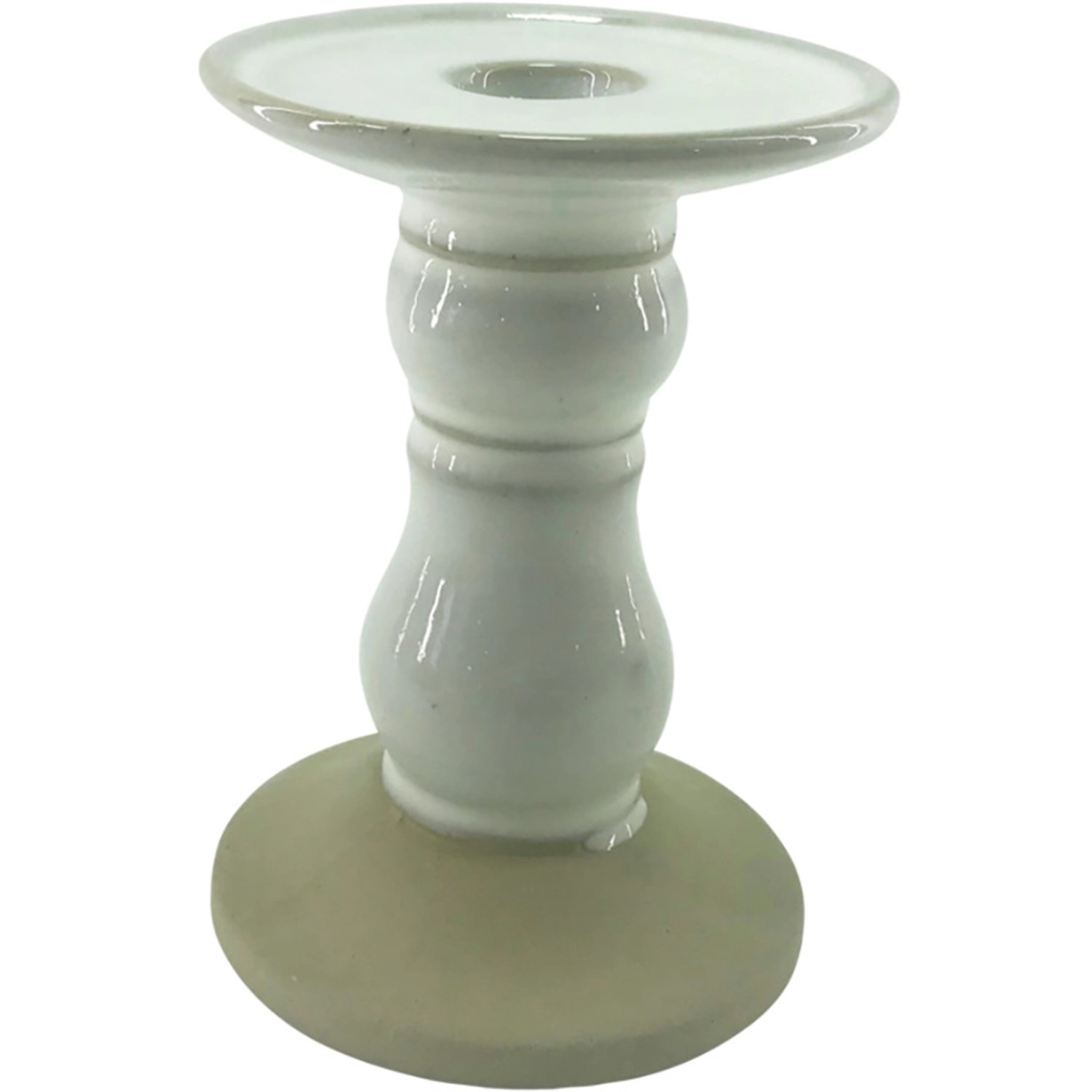 Boltze Porcelánový svícen světle zelený pr. 9 x 13 cm