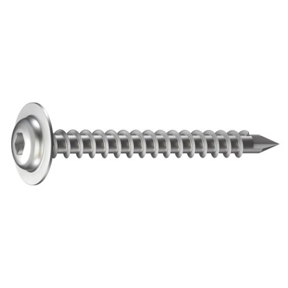 GS Terrassen Samovrtný šroub půlkulatá hlava s přírubou, pr. 5,5 x 60 mm, 100 ks