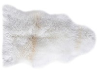 LUANA Pravá ovčí kůže přírodní bílá 60 x 85 cm