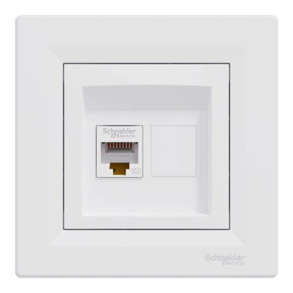 Schneider Electric Datová zásuvka Asfora RJ45, kat.5e UTP, bílá