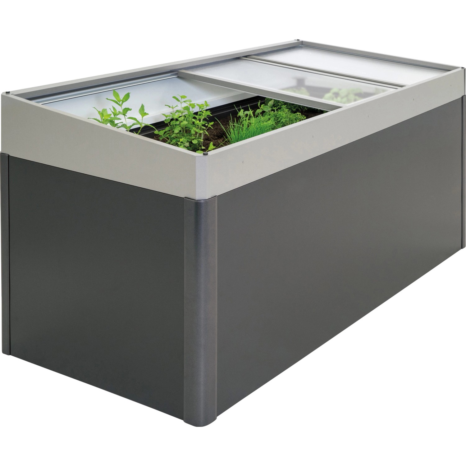 Biohort Pařeniště pro vyvýšený záhon 2 x 1 křemenově šedé