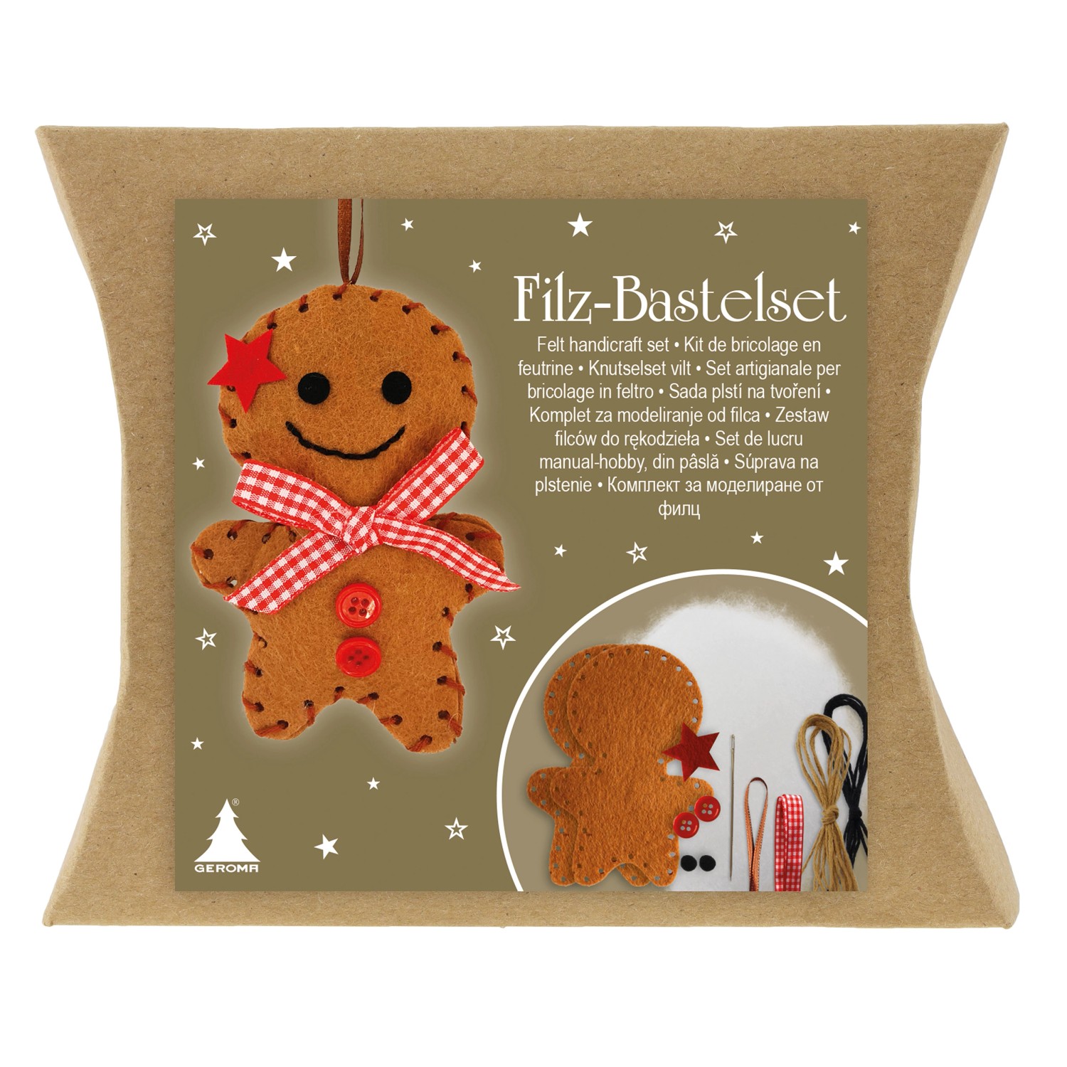 GEROMA Udělej si sám - kreativní sada perníček z filcu 14 cm, 1 ks