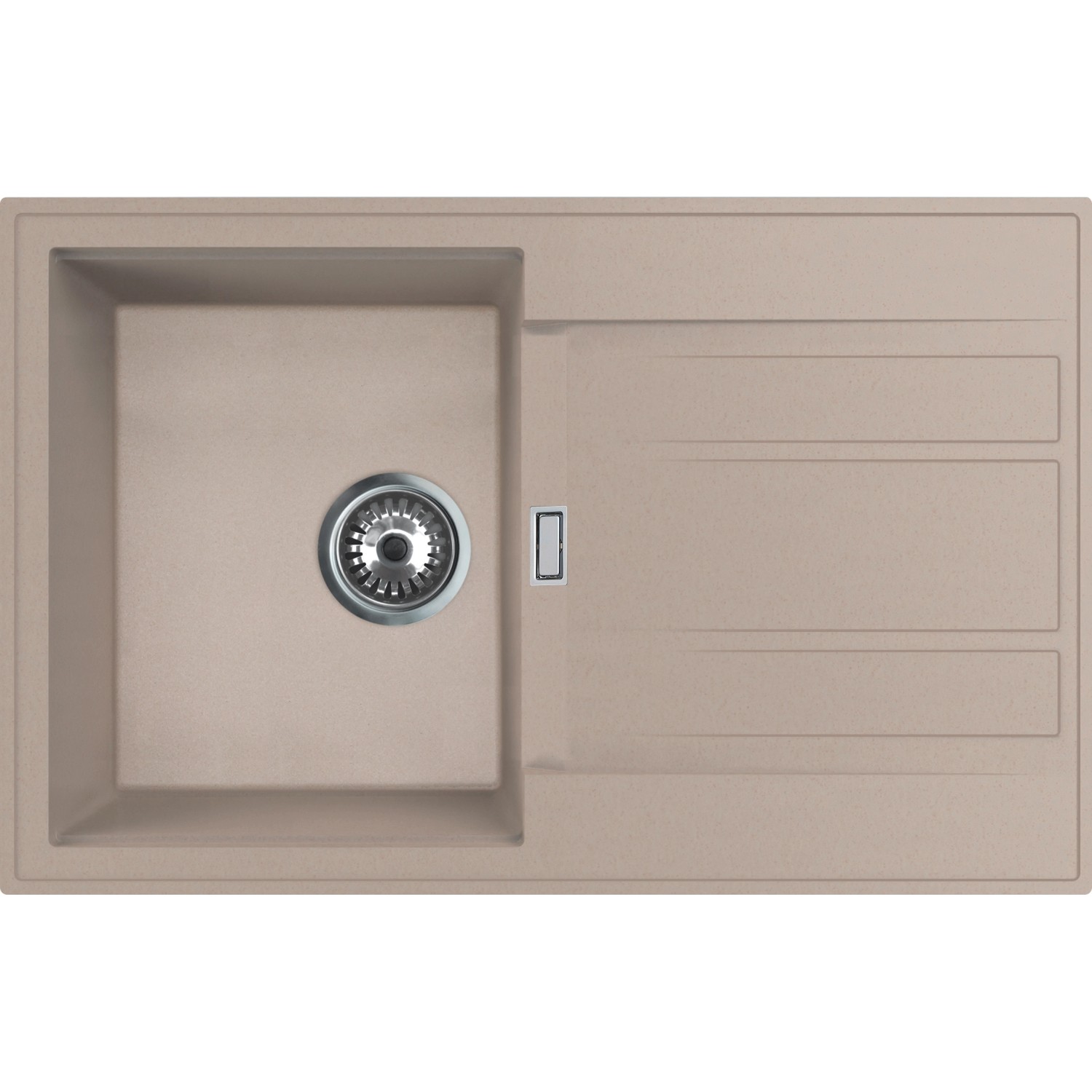 Miló Granitový dřez Piatto pískový 78 x 50 x 21,5 cm