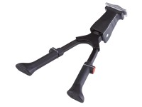 Dvounohý stojánek hliníkový černý nastavitelný 26