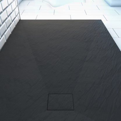 AURLANE Kompozitní sprchová vanička STONE černá 90 x 140 cm