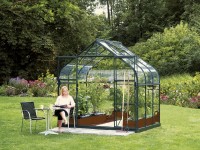 Vitavia Skleník Diana 5000 ESG 3 mm zelený práškově lakovaný 264 x 195 cm