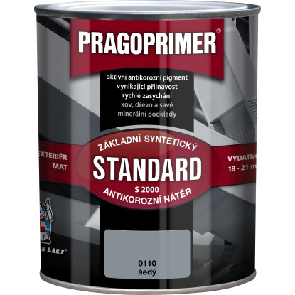 PRAGOPRIMER Základní antikorozní nátěr STANDARD S 2000 0110 šedá 600 ml