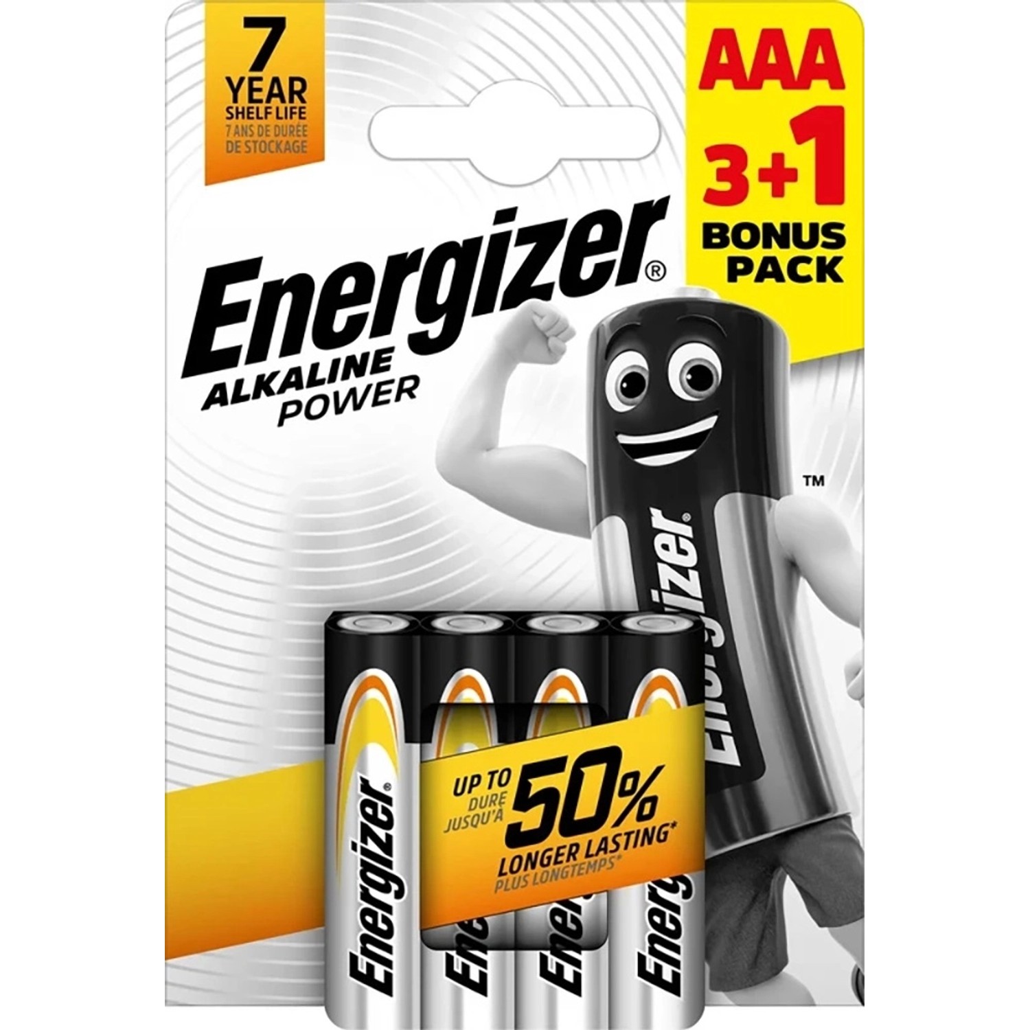 Energizer Alkaline Power baterie Mikrotužka AAA/4 3+1 zdarma