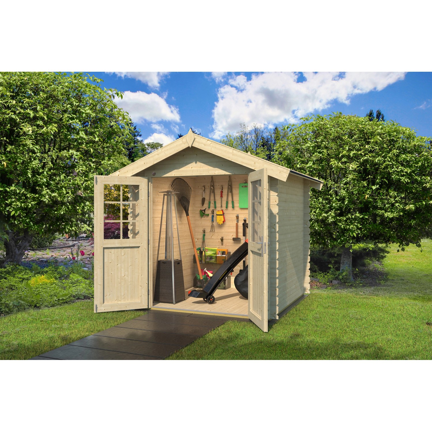 Weka Dřevěný zahradní domek 209 vel. 1, přírodní, 200 x 200 cm
