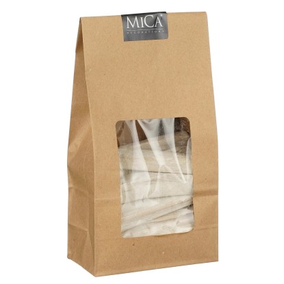MICA Decorations Dřívka v sáčku bílé 80-120 mm