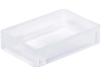Surplus Systems Eurobox s plnou stěnou, transparentní, 2,9 l, 300 x 200 x 70 mm