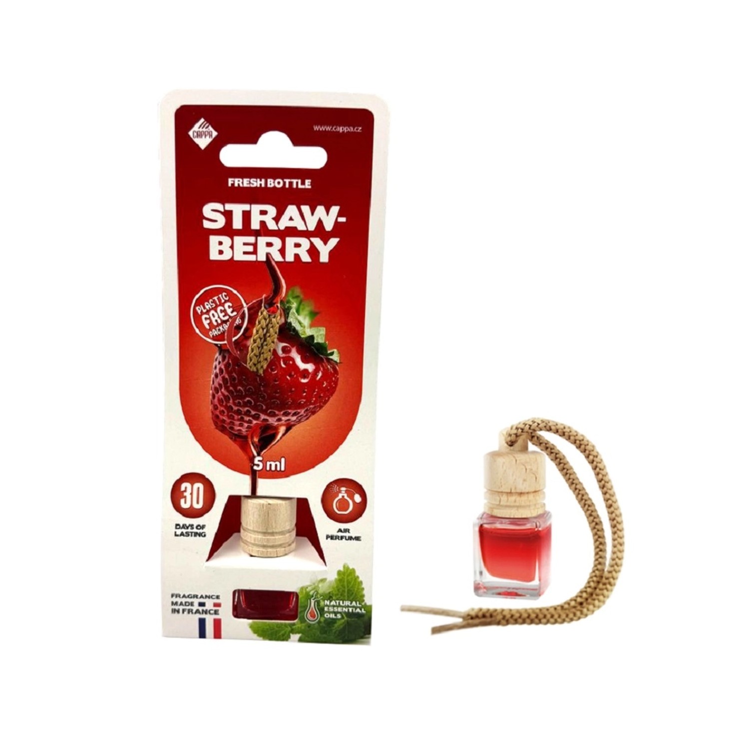 CAPPA Vůně do auta Wood Fresh Bottle Strawberry