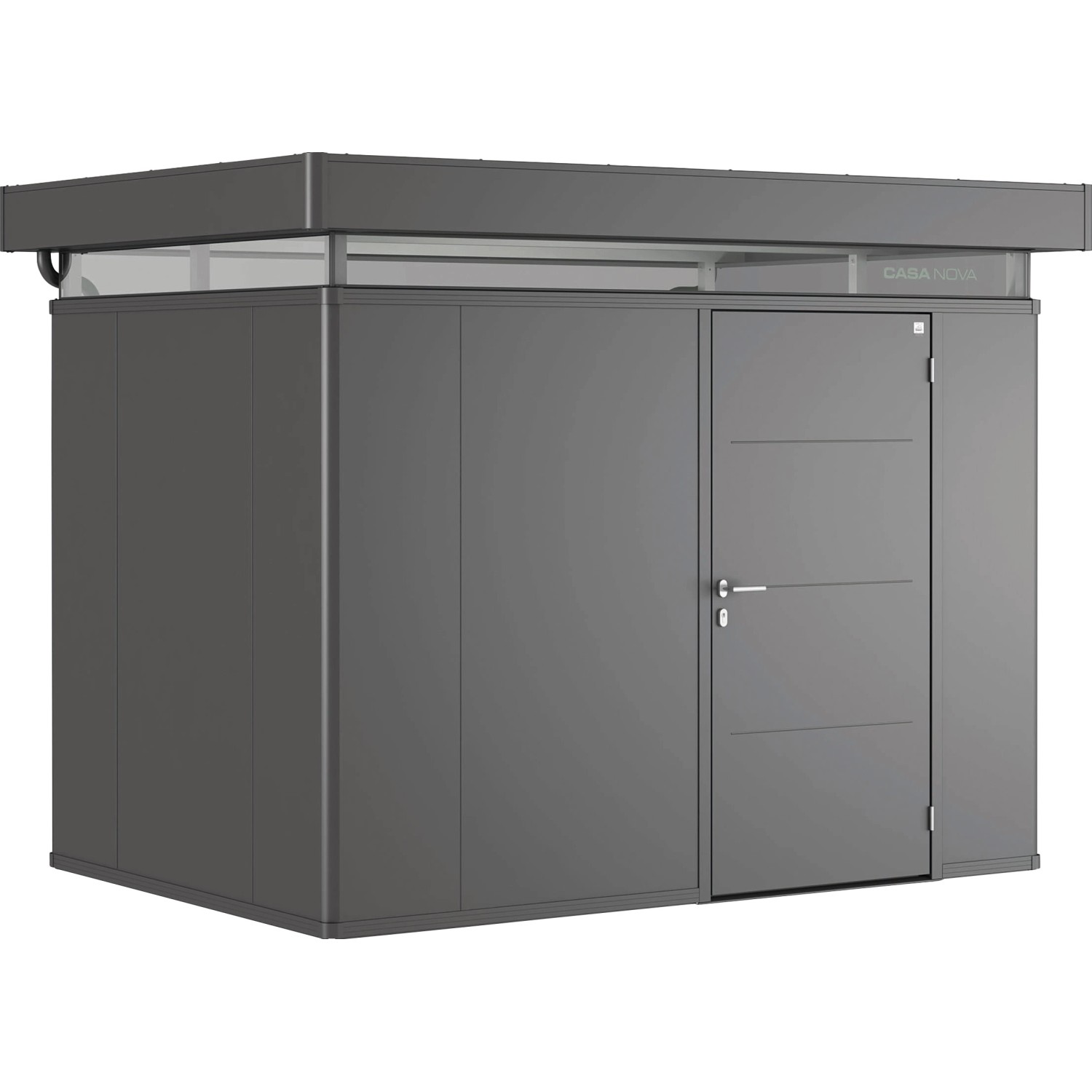 Biohort Plechový zahradní domek CasaNova 3 x 2 tmavě šedá, 230 x 330 cm, P