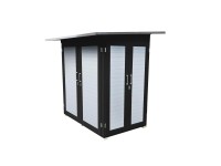 Weka Zahradní skříň Garten Q Kompakt, antracitová, 217 x 224 x 155 cm