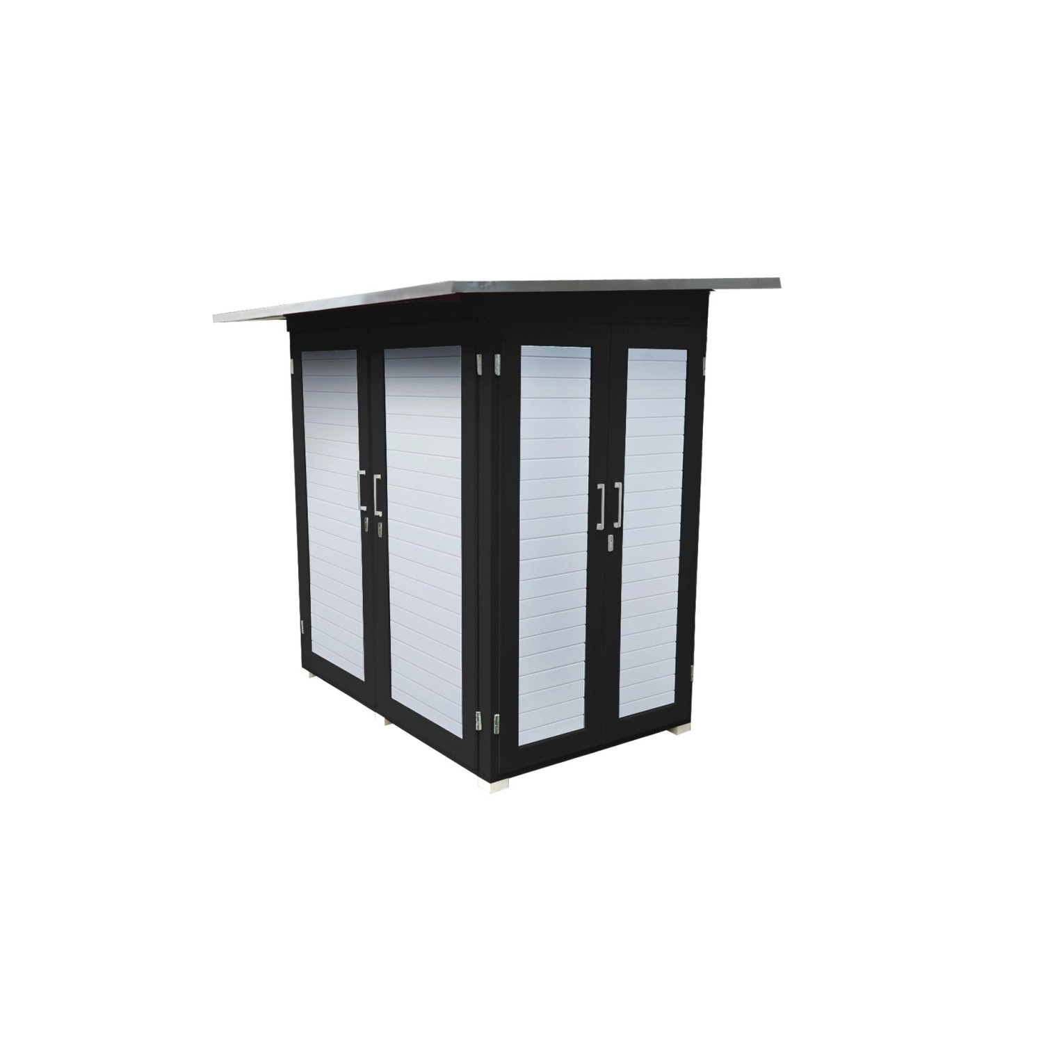 Weka Zahradní skříň Garten Q Kompakt, antracitová, 217 x 224 x 155 cm