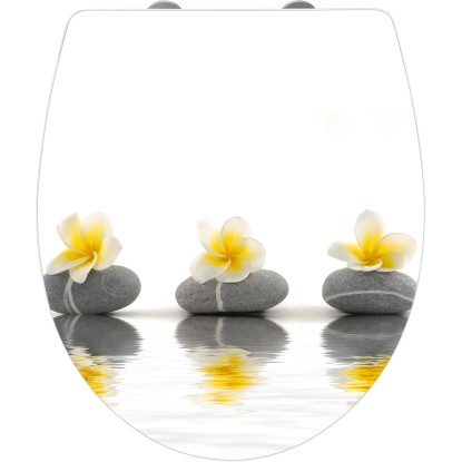 Wenko WC sedátko Stones with Flowers duroplast akryl
