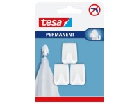 tesa Samolepicí háčky Permanent S obdélníkové, bílá, 3 ks