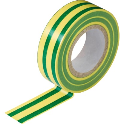 OBI Izolační páska pruhovaná žluto-zelená 15 mm x 10 m