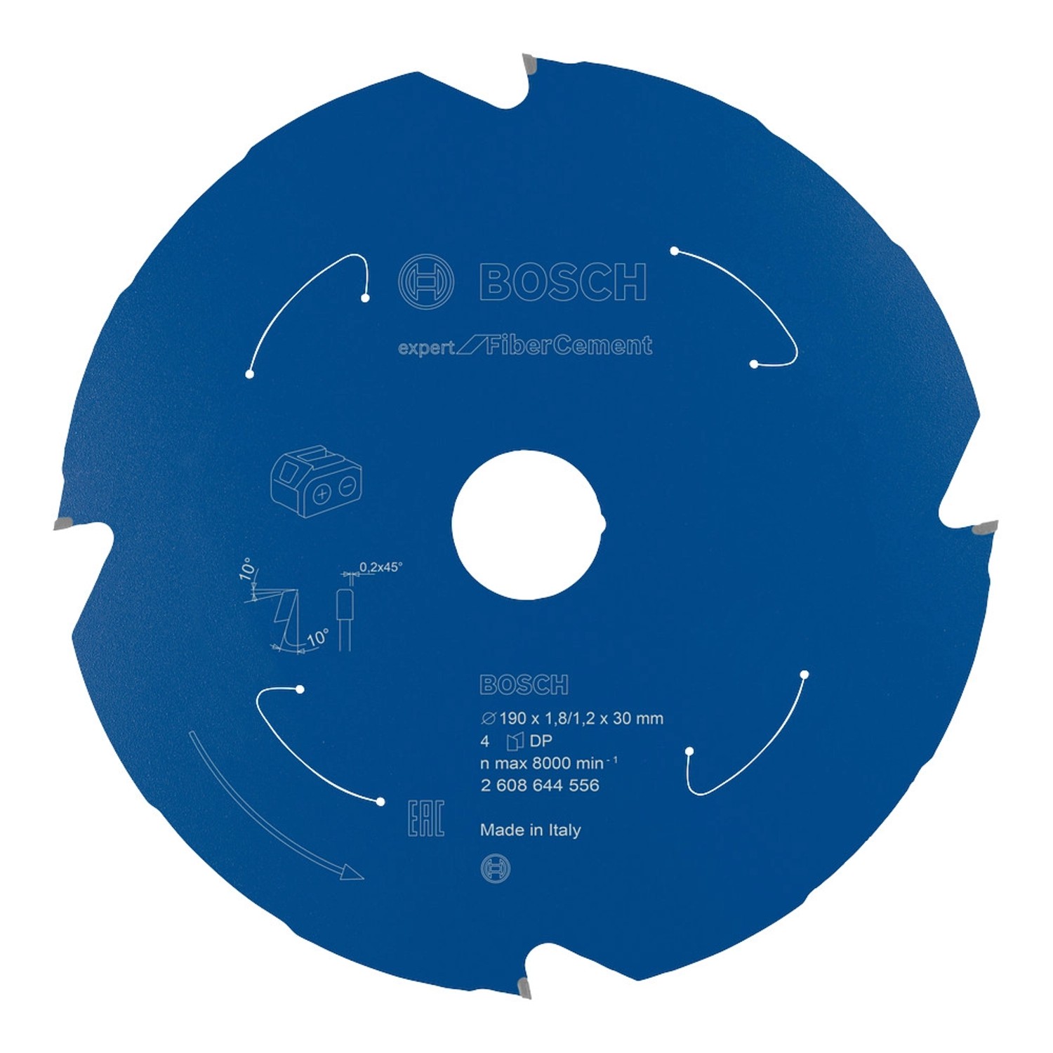 Bosch Pilový kotouč Expert for Fibre Cement, T4, 190 x 1,8/1,2 x 30 mm