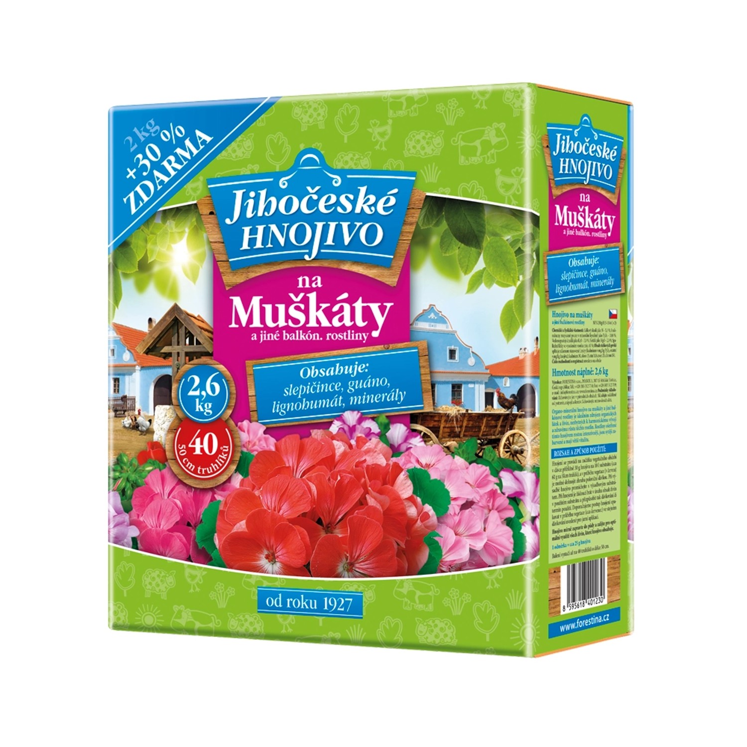 Jihočeské hnojivo na muškáty a jiné balkónové rostliny