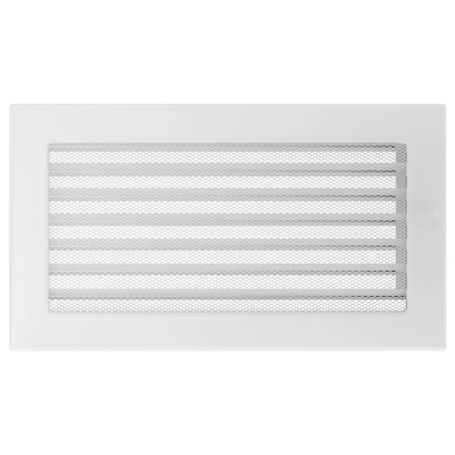 Kratki Krbová mřížka BASIC 17 x 30 cm, bílá s žaluzií