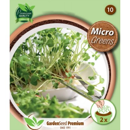 Balíček semen Microgreens pro čerstvé klíčky a sazenice v domácí zahradě.