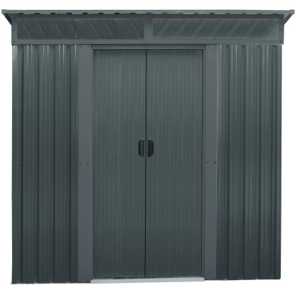 Floraworld Zahradní domek s pultovou střechou Lightline 1 antracit 195x121x196cm