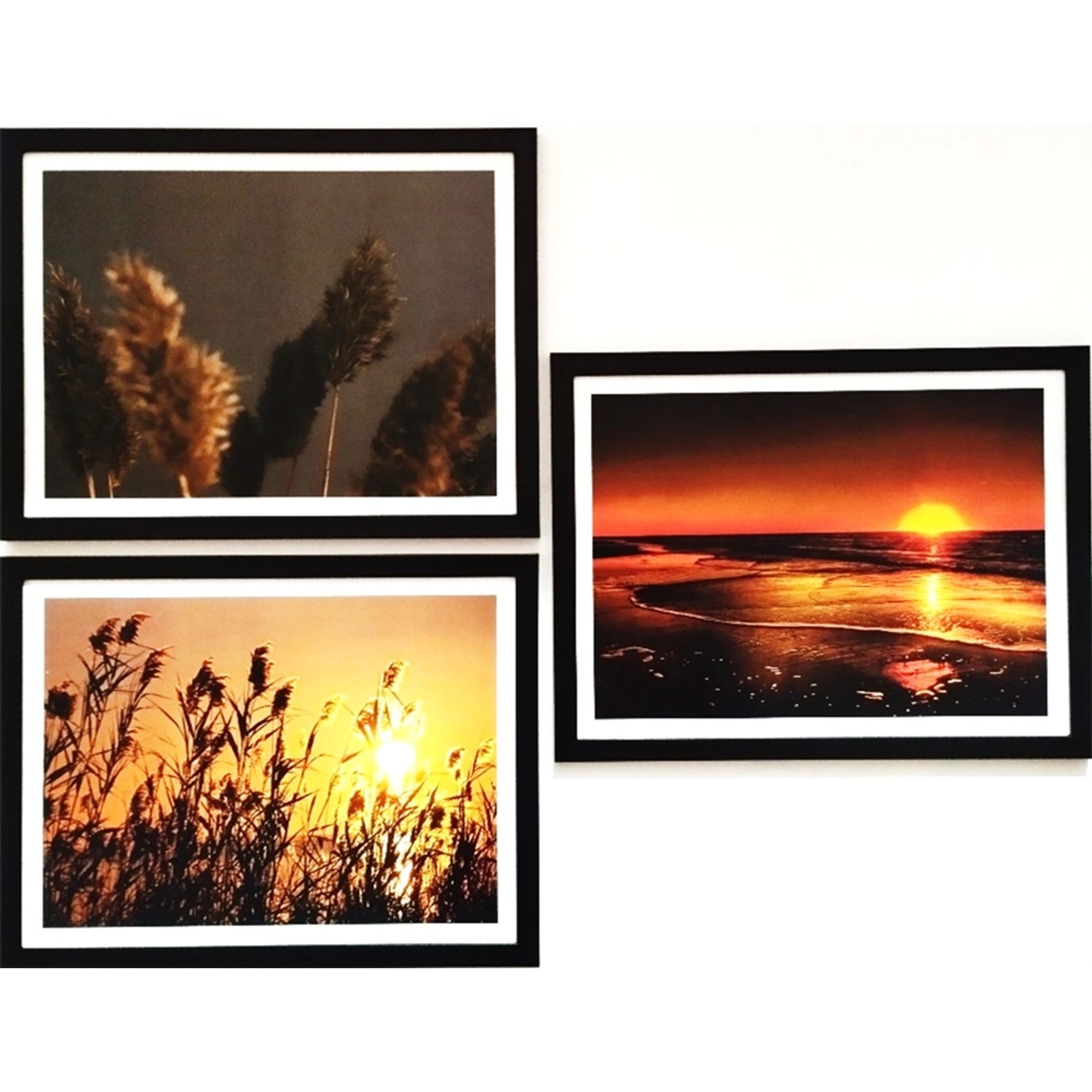 Bondecor Sada obrazů Sunset 42 x 98 cm