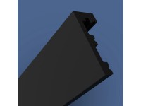 Garnýžová a maskovací lišta GAL 1, černá, 100 x 40 x 2000 mm